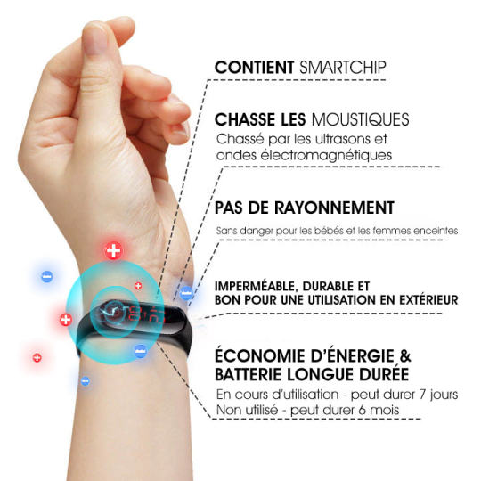 Bracelet ultrasonique de désintoxication et de réduction des graisses