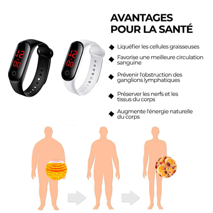 Bracelet ultrasonique de désintoxication et de réduction des graisses