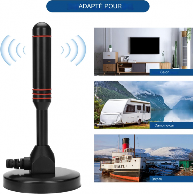 Antenne TV Numérique HD Avec Amplificateur
