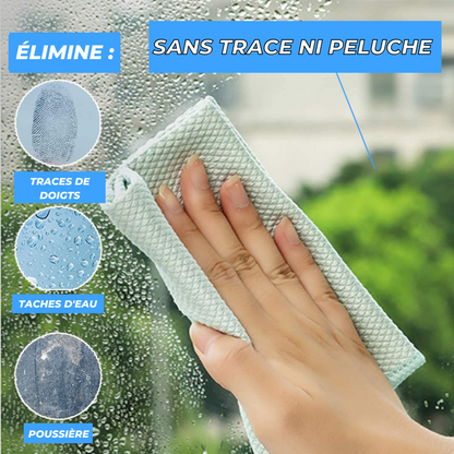 CHIFFONS DE NETTOYAGE SANS TRACES (RÉUTILISABLES)
