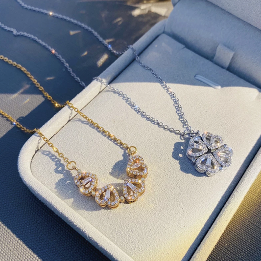 COLLIER TRÈFLE À 4 COEURS