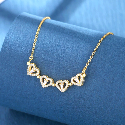 COLLIER TRÈFLE À 4 COEURS